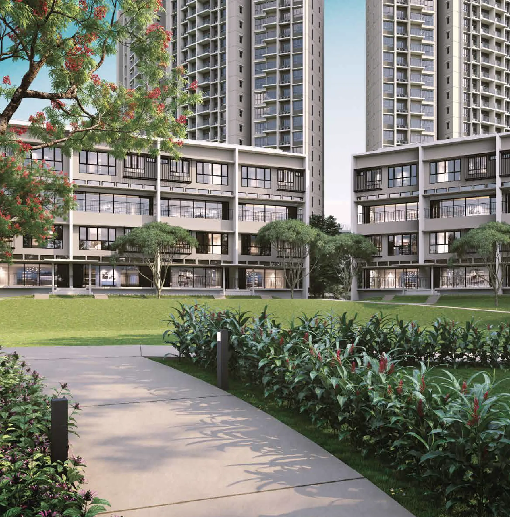 Linari Kwasa Damansara parkhomes fronting the oval park, artist's impression